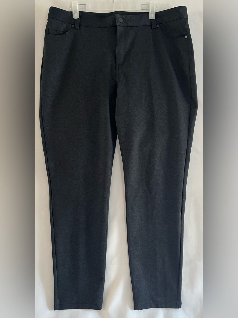 Karl Lagerfeld Paris Corporate Chic Herringbone Ankle Pants Blue 16